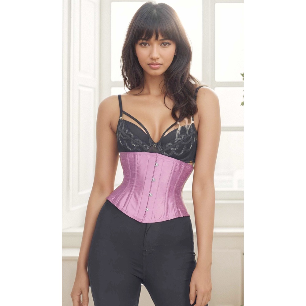 Attitude Corsets - Bittore Dupion Waspie Corset sous la poitrine - Rose